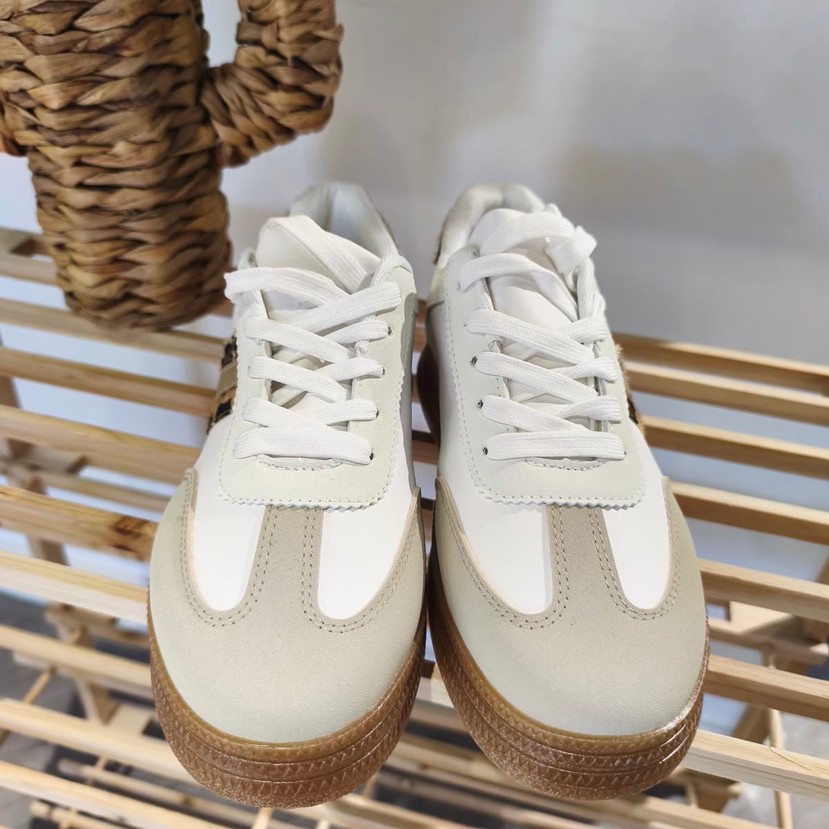 Baskets Blanc & beige