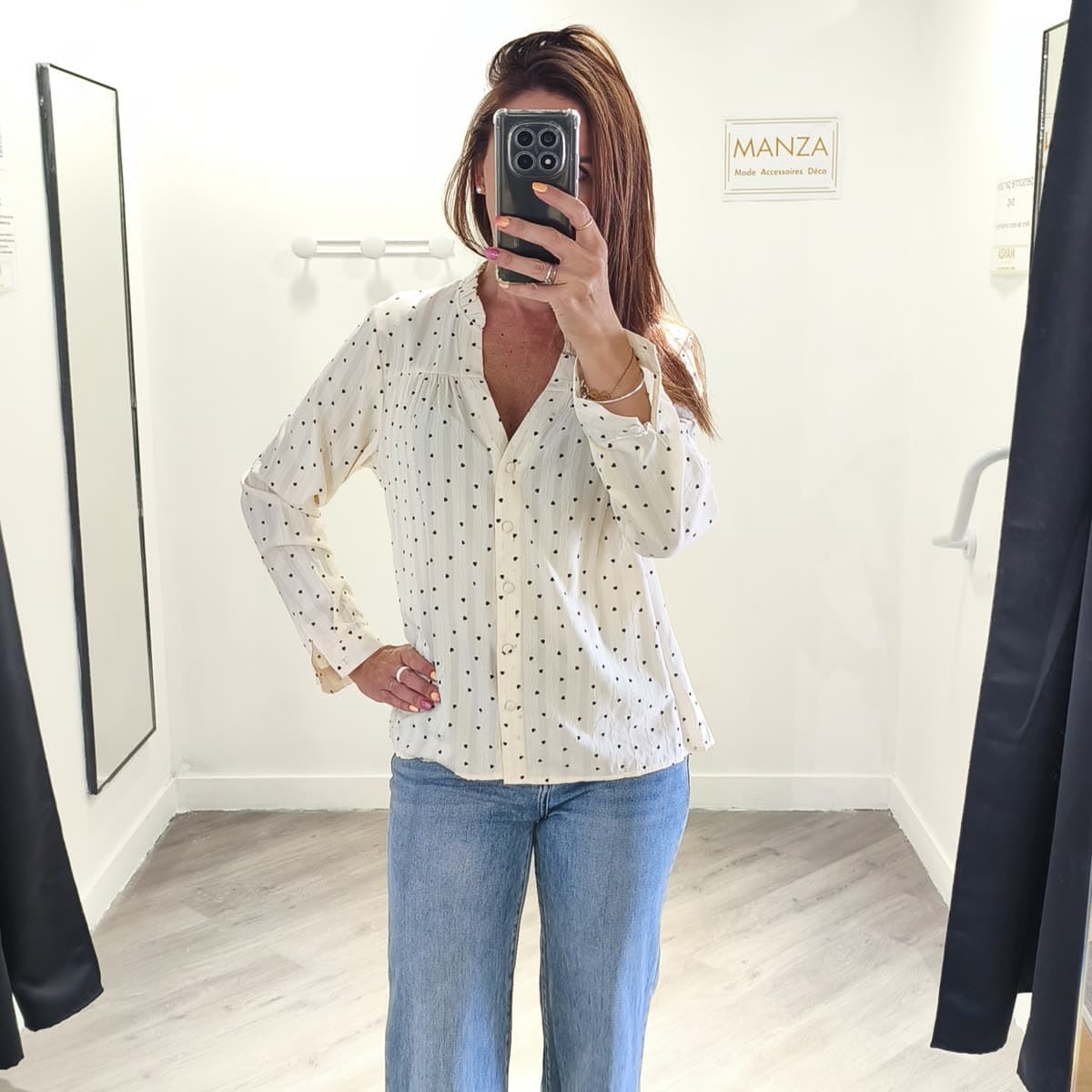 Blouse à cœurs — détail