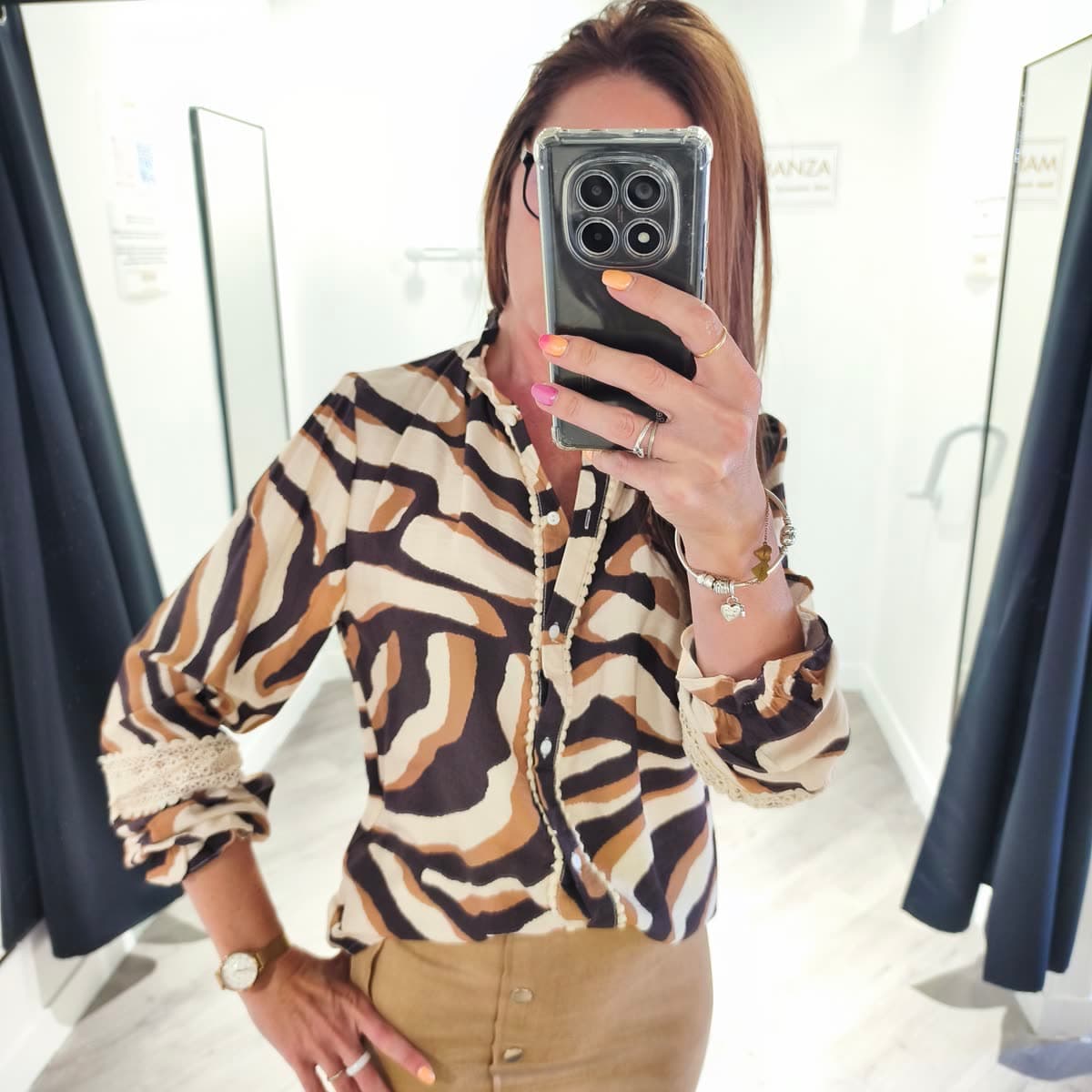Blouse imprimée zebrée