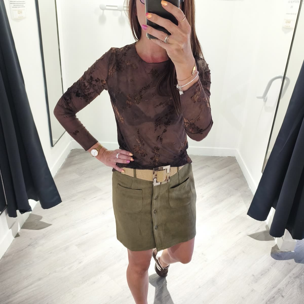 Haut en dentelle Chocolat