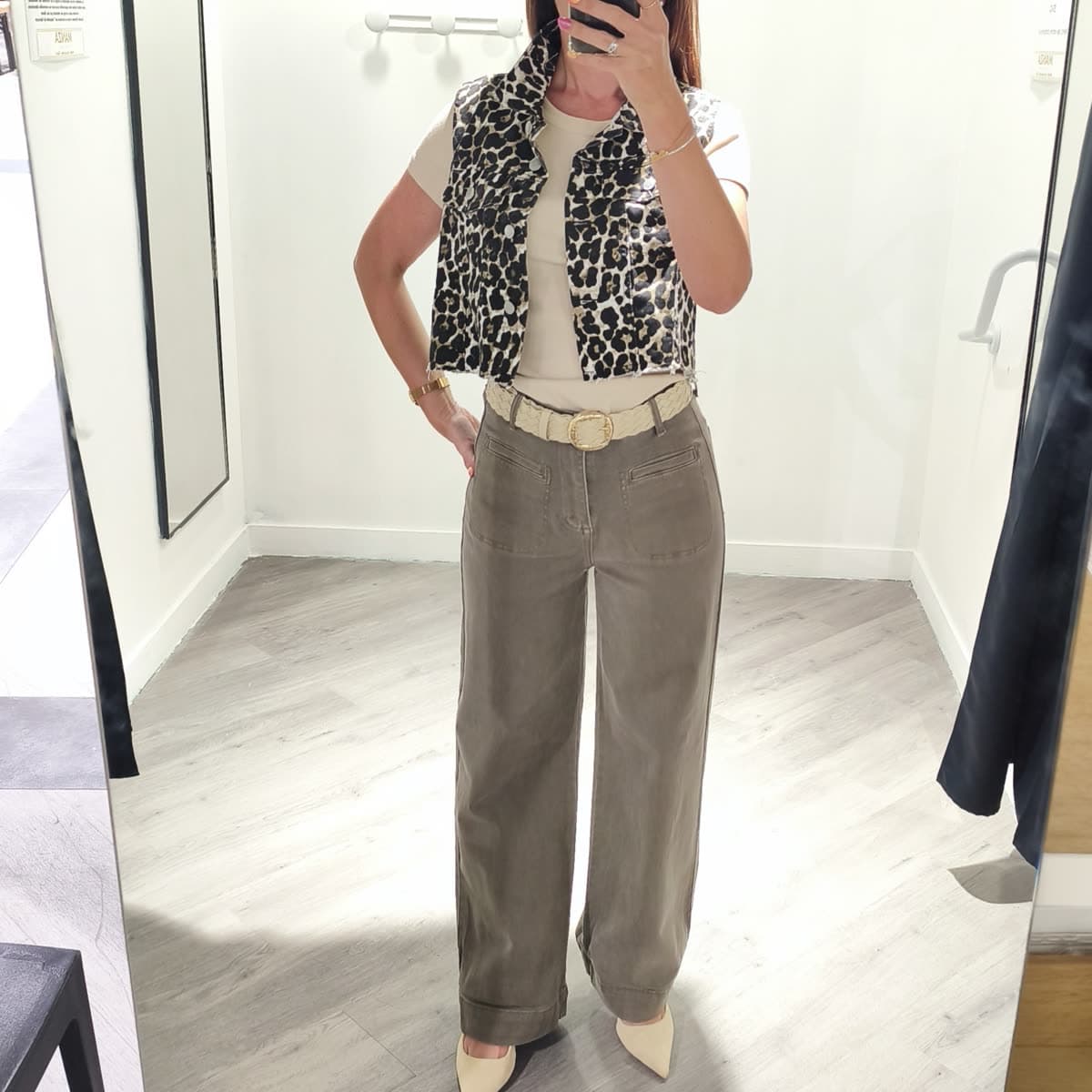 Pantalon large Taupe — vue 2