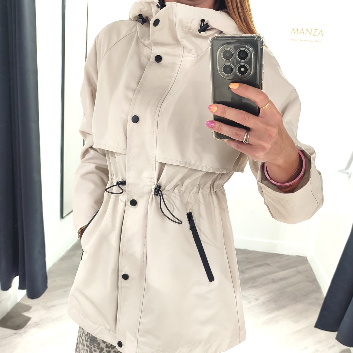 Parka à capuche Beige — vue 3