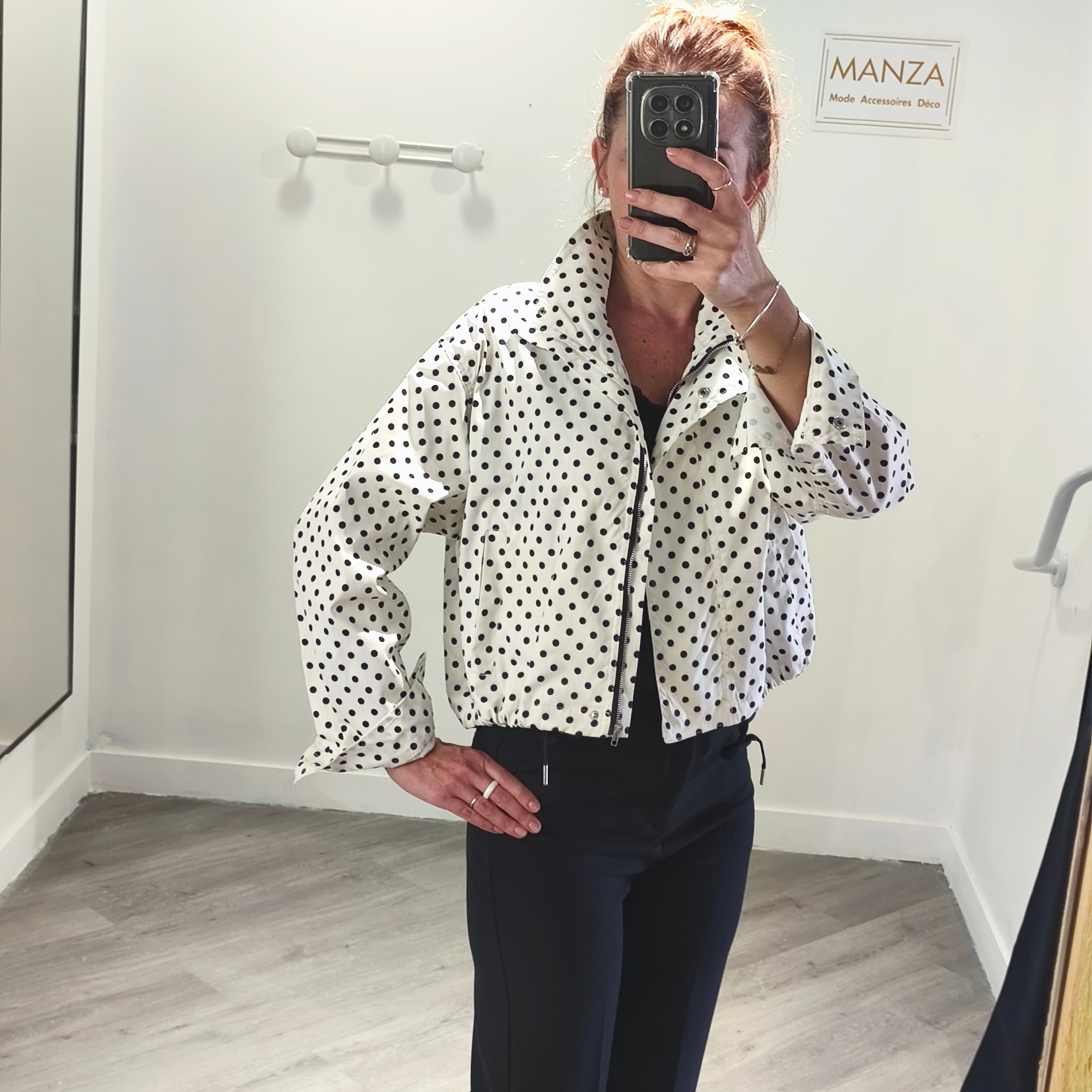 Veste à pois oversize