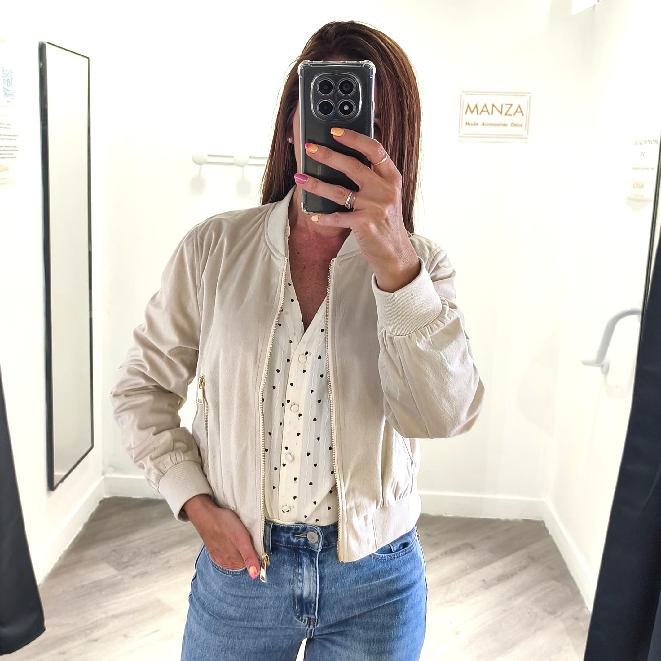 Veste/Bombers suédine
